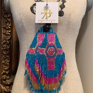 Karli Buxton confetti chandelier earrings.